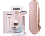 Gleame. Skincare set | Huidverbeteraar, serum en travel case | Huidverjonging | Rood lichttherapie, blauw lichttherapie, EMS microstroom