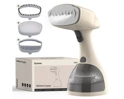 Dymac Kledingstomer – Stoomreiniger – Strijkijzer - stoomapparaat kleding en Meubilair – Handstomer – 300ml Steamer - Beige