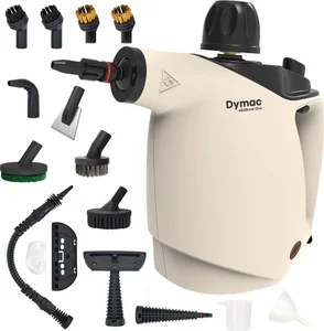Dymac MistBurst One 15-in-1 Stoomreiniger – 1050W Handstomer: Vloeren, Bank, Tapijt, Badkamer & Keuken – Tapijtreiniger - 15-Delige Accessoireset - 450ML Tank
