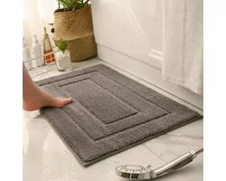 Badmat - Grijs - 60x40CM - Antislip - Douchemat - Toiletmat