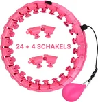 Fitness Hoelahoep - Taille Omtrek 80-164cm - 28 Schakels - Met Gewicht - Roze - Voor Volwassenen