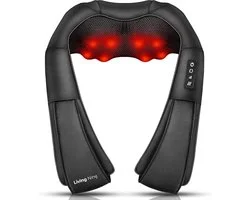 Shiatsu Massagekussen - Elektrisch Nek en Schouder Apparaat – Zwart - Massage - Nekmassage apparaat
