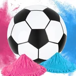 Partizzle Gender Reveal Voetbal - Met Roze & Blauwe Poeder - Babyshower Versiering - Boy or Girl Party - Alternatief Rookbom & Rookkanon - Plastic