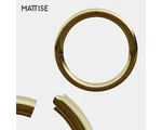 MATTISE® Gouden Chirurgisch Stalen Ring Piercing — Goud Kleurige — 8 mm Diameter & 1,0 mm Draaddikte — Oorbellen Ringetje Geschikt voor Helix Tragus Septum Lip Neus Wenkbrauw Piercings