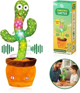 SLVE Kids - Dansende Cactus USB Oplaadbaar - Dancing Cactus - Cactus Knuffel - Zingende Cactus - Pratende Cactus
