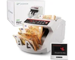SCANNUM® - Biljettelmachine - 3-Voudig Valsgelddetectie - Geldtelmachine - 1000 Biljetten/minuut - Hendel - Geldteller - Geld teller