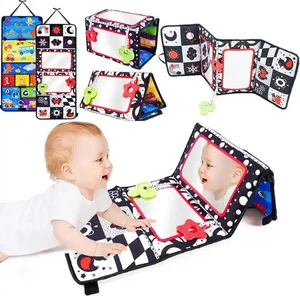 MontiPlay® Buikligtrainer Baby - Knisperboekje Baby - Baby speelgoed 6 maanden - Educatief Speelgoed - Tummy Time - Montessori - Sensorisch - Het grote speelgoedboek 2025